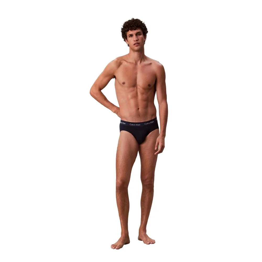 Calvin Klein Underwear Men's Small Multi Cotton Stretch Hip Brief 3-Pack JAX2135